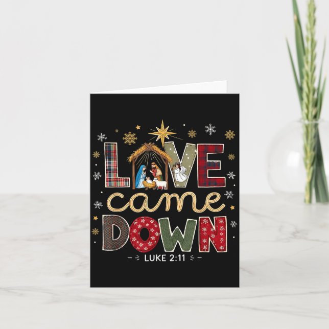 Carte Love Came Down Luke 2_11 Patchwork Christmas Art  (Devant)