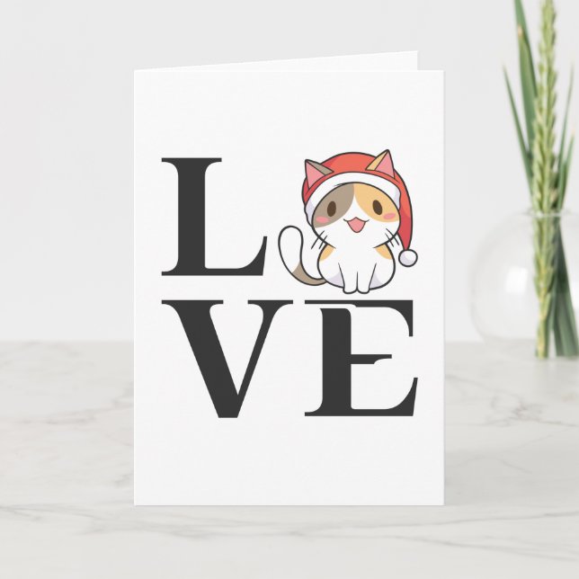 Carte Love Cats - Père Noël Kitten (Devant)
