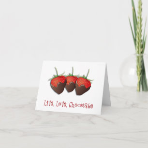 Carte Love Chocolate Fraise
