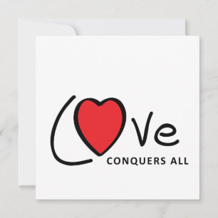 Carte Love Conquers all. L'amour triomphe sur tout ou n'