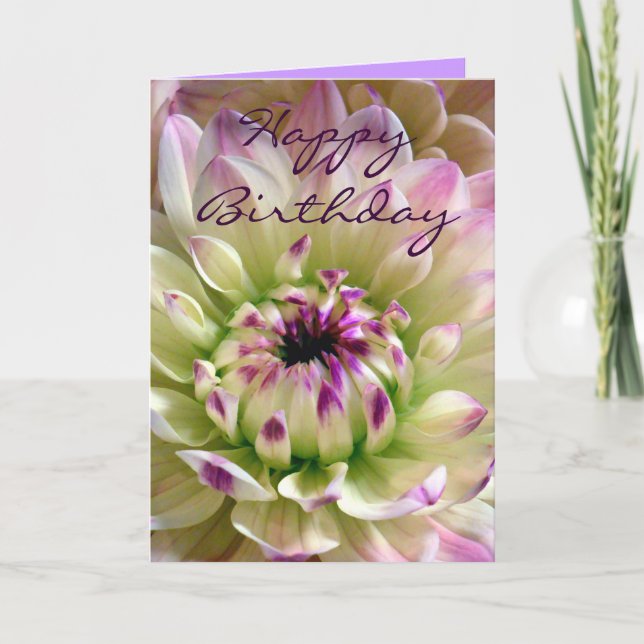 Carte Love-Dahlias Flora_ (Devant)