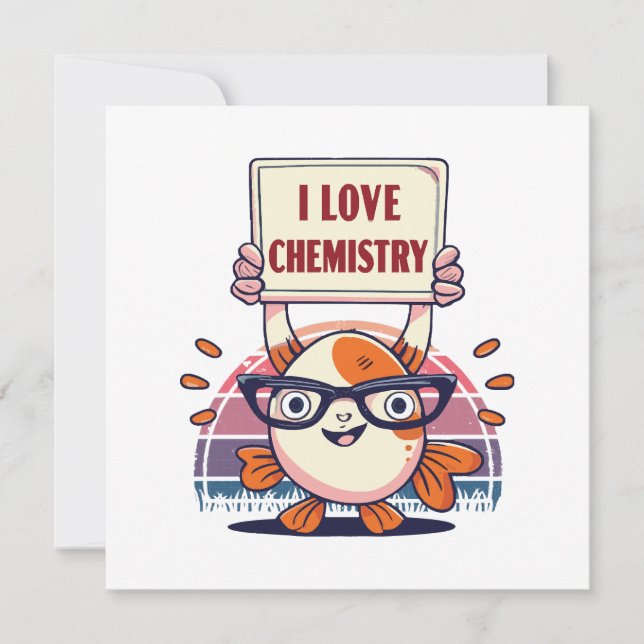 Carte Love Guppies et chimie (Devant)