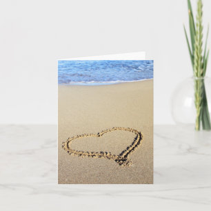 Carte Love Heart Beach
