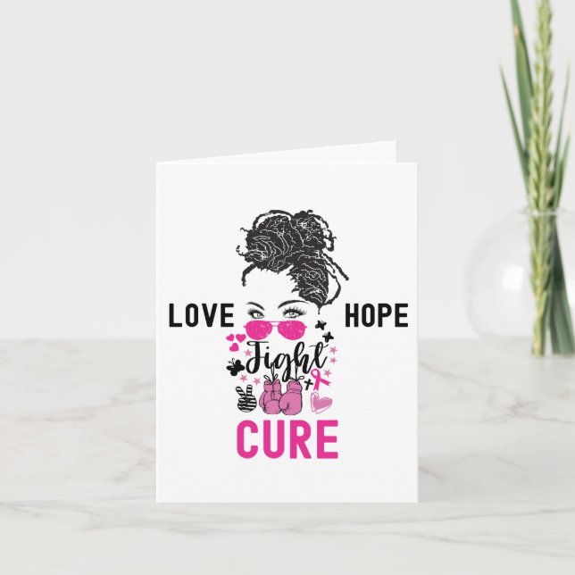 Carte Love Hope Cure, Sensibilisation au cancer du sein (Devant)