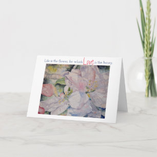 Carte Love Inspiration Floral Art Greeting Card