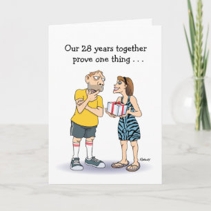 Carte Love Is 28th Wedding Anniversary