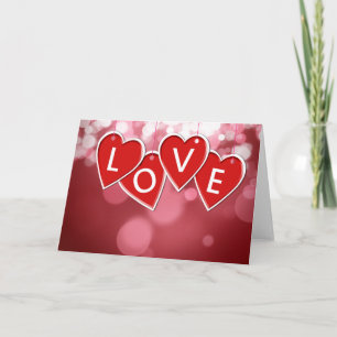 Carte Love Letting Red Hearts