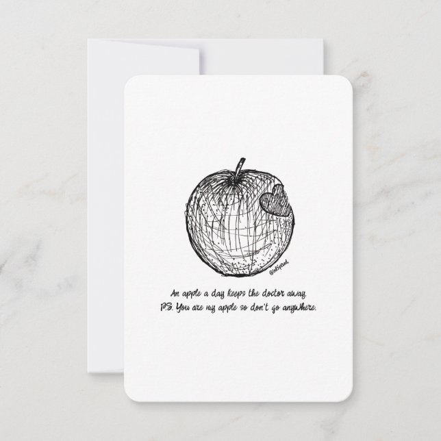 Carte Love & Merci, Don't Go Anywhere, Flat Card (Devant)