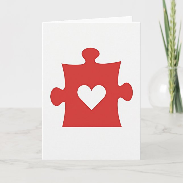 Carte Love Puzzle Heart Card (Devant)