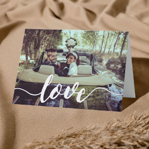 Carte Love Script Overlay Photo