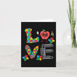 Carte Love Sensibilisation sur l'autisme Enseignant Spir