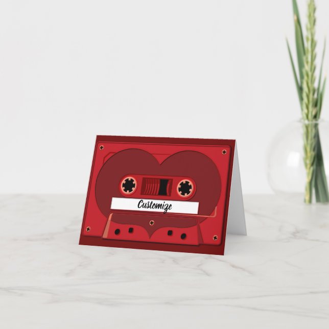 Carte Love Songs Mix Tape Note Card (Devant)