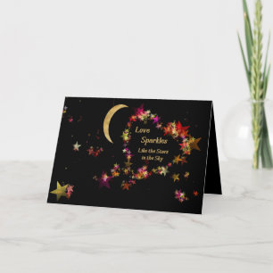 Carte Love Sparkles avec Stars