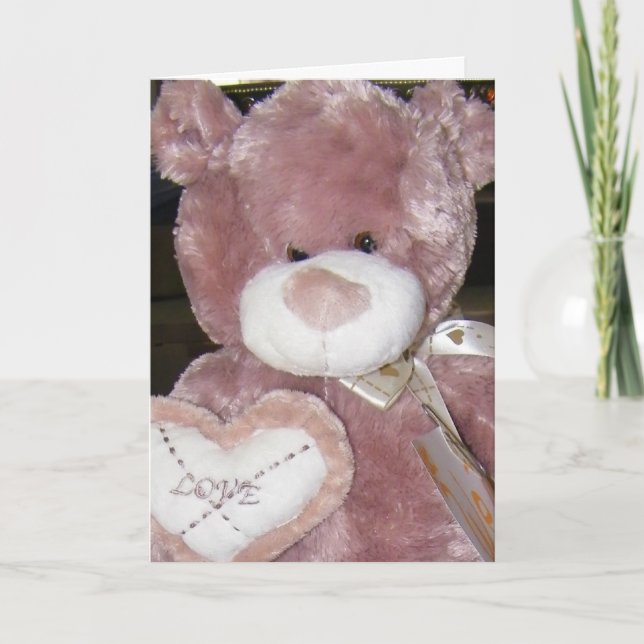 CARTE LOVE TEDDY BABY ADOPTION FÉLICITES (Devant)