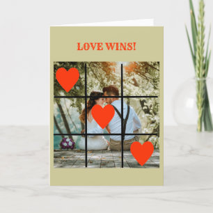 Carte Love Wins Message Photo Personnaliser Valentine Ca