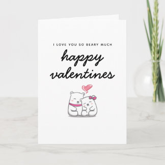 Carte Love You Beary beaucoup coeur Joyeux Valentines Da
