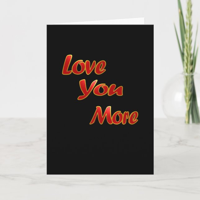 Carte Love You More Balanced Visual Design  (Devant)