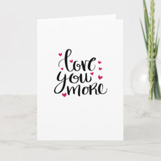 Carte Love You More Saint-Valentin Style Cordial 