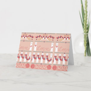 Carte Lovely Ermines Greeting Card