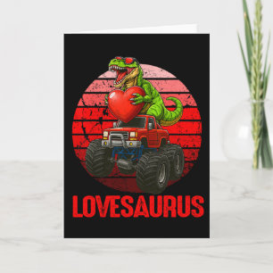 Carte Lovesaurus Dinosaure Monster Truck Saint Valentin 