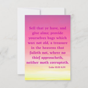 Carte Luc 12:33 KJV Bible Scripture Pic Greeting