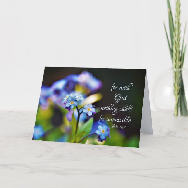 Carte Luc 1:37 Car avec Dieu, rien ne sera impossible (Devant)