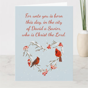 Carte Luc 2:11 Écriture Noël Bible Verset Blank