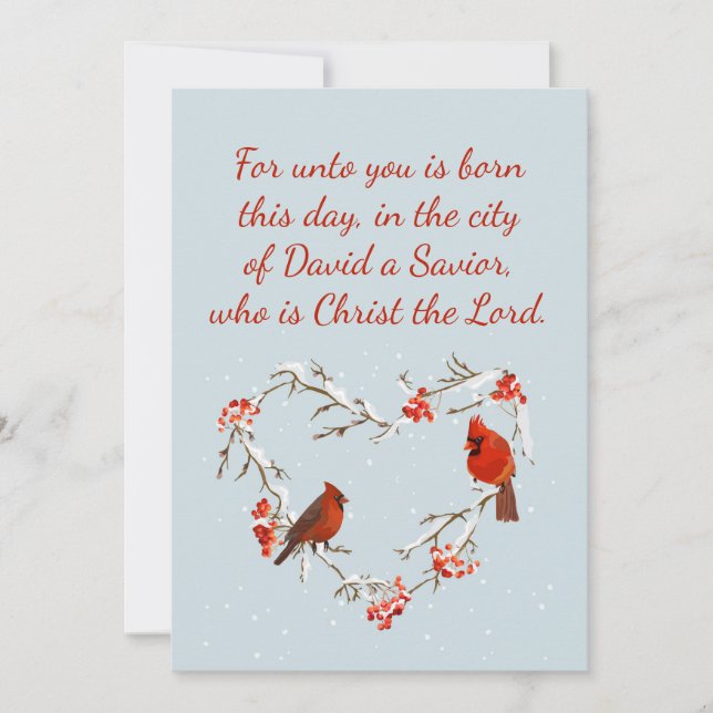 Carte Luc 2:11 Écriture pour Noël Bible Verse (Devant)