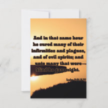 Luc 7:21 KJV Bible Scripture Pic Greeting