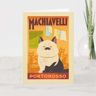 Carte Luca | Illustration de chat Machiavelli