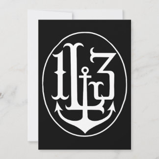 Carte Lucky 13 Ancre Crest Tattoo Punk Goth Ancre T-Sh