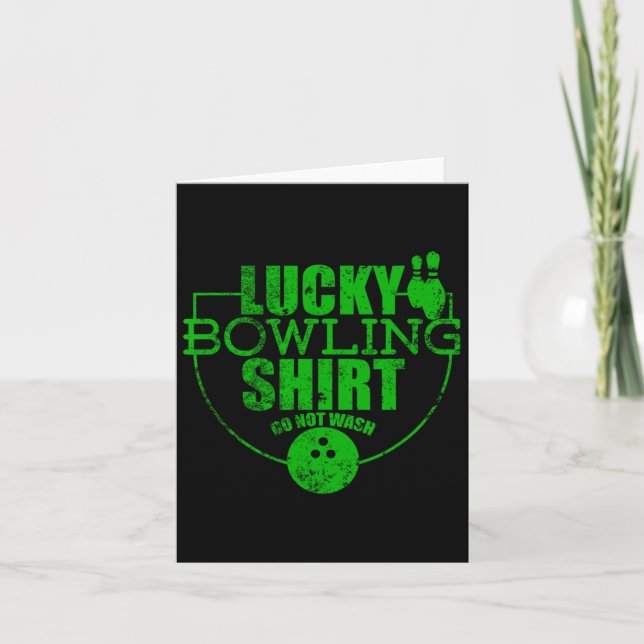 Carte Lucky Bowling Shirt Ne Pas Laver Citation Drôle Po (Devant)