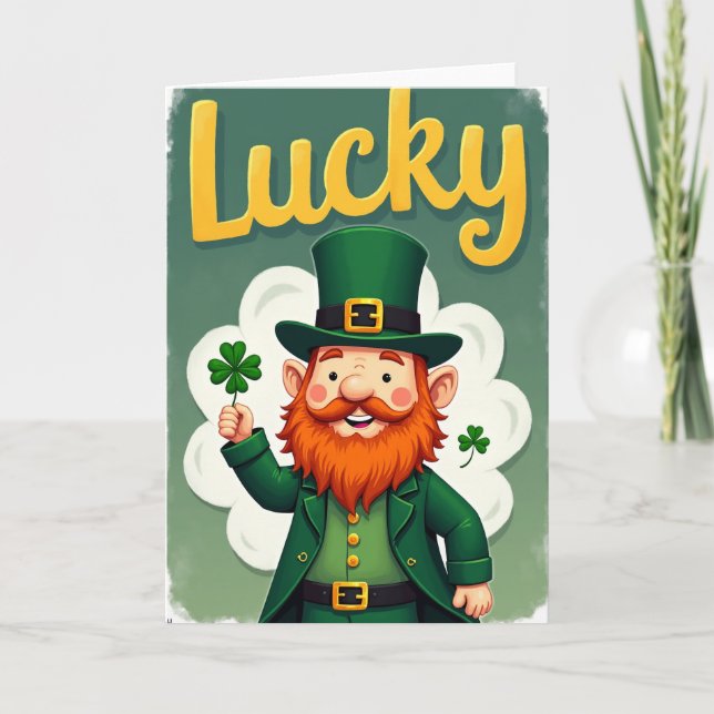 Carte Lucky Gold Leprechaun Card (Devant)