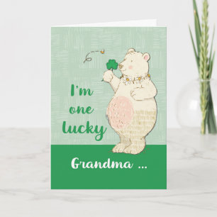 Carte Lucky Grand-mère de la fête de la Saint-Patrick de
