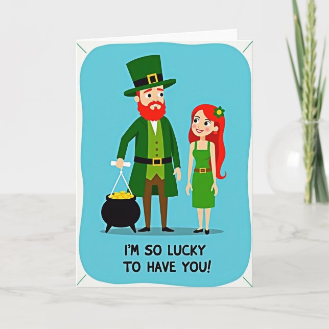 Carte Lucky Green Pattern Card (Devant)