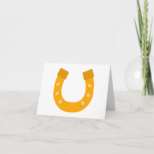 Carte Lucky Horseshoes (Chaussures de cheval) PERSONNALI (Devant)