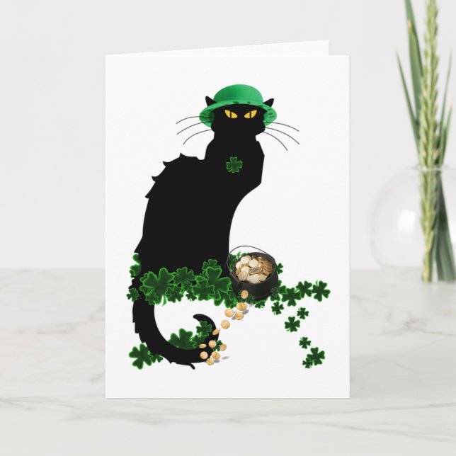 Carte Lucky Le Conversation Noir Saint Patrick's Day (Devant)
