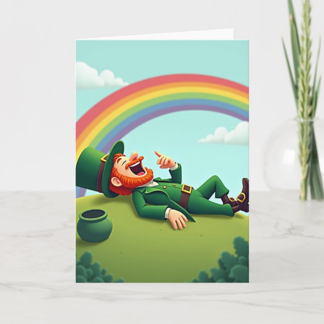 Carte Lucky Leprechaun Laughter Card (Devant)