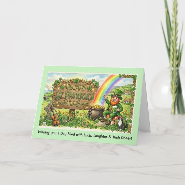 Carte Lucky Leprechaun St Patrick's Day Card (Devant)