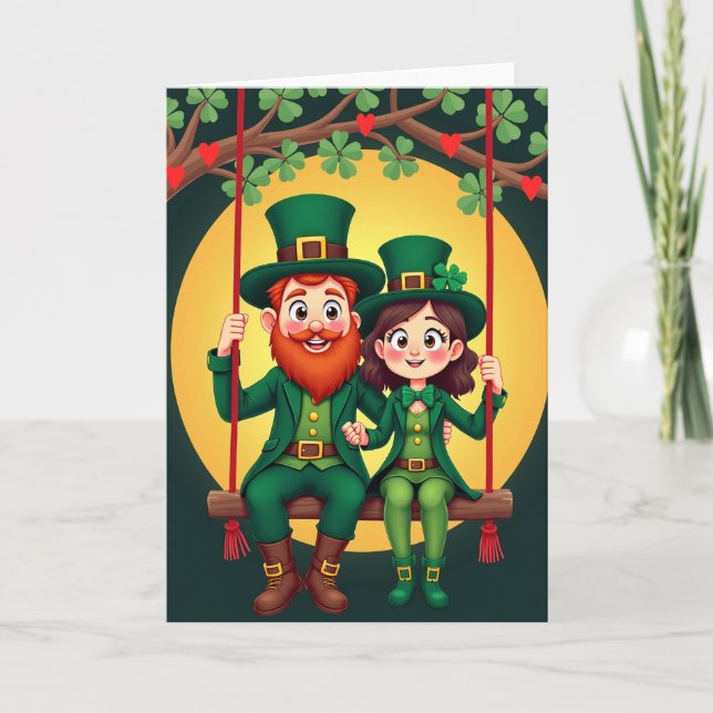 Carte Lucky Leprechauns Love Card (Devant)