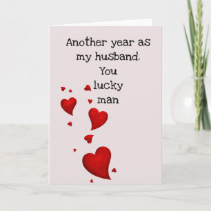 Carte Lucky Man Mari Amour Anniversaire Saint Valentin