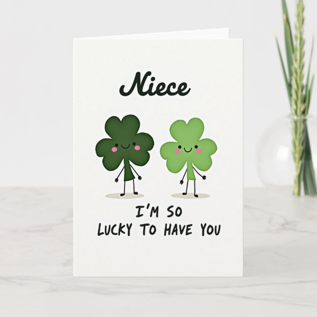 Carte Lucky Niece Greeting Card (Devant)
