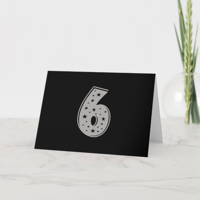 Carte Lucky Numéro 6 Joyeux anniversaire (Devant)
