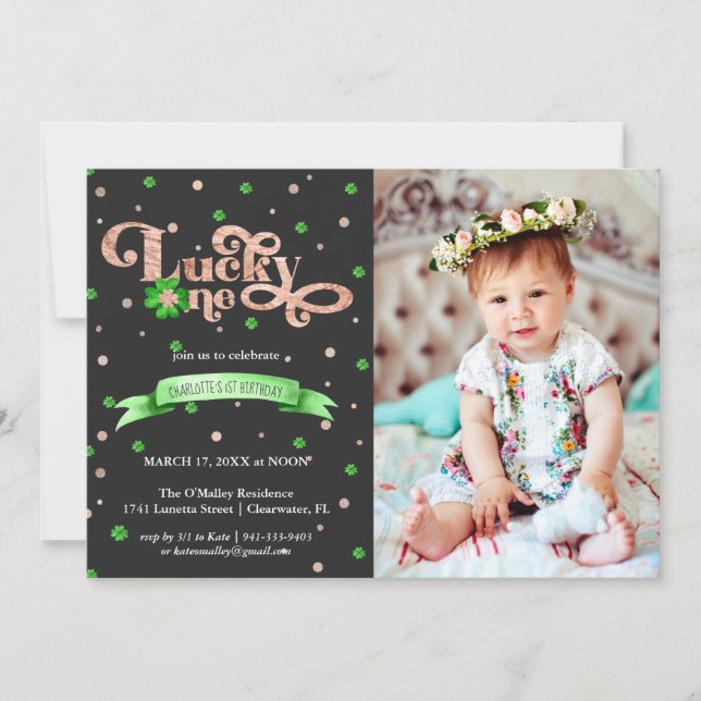 Carte Lucky One | St. Patrick's Day 1er anniversaire (Devant)