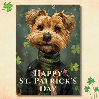 Carte Lucky Shamrock Dog St. Patrick’s Day