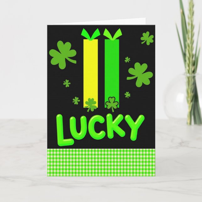 Carte Lucky Shamrocks St Patricks Card (Devant)