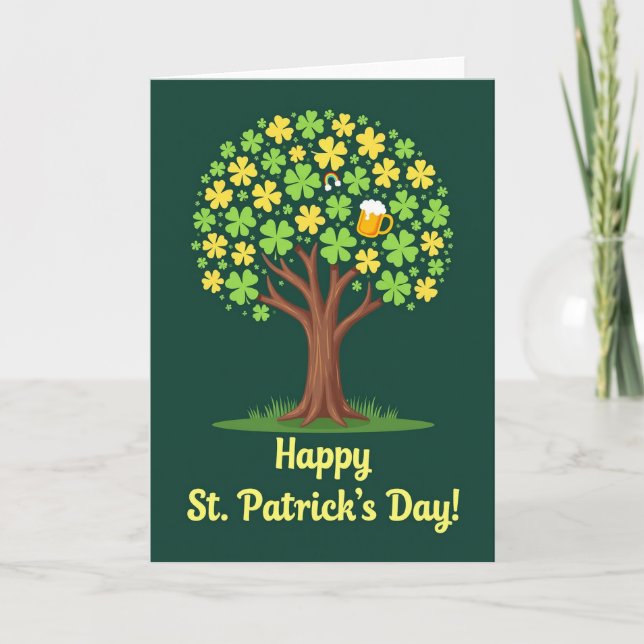 Carte Lucky St Patricks Day Tree Card (Devant)