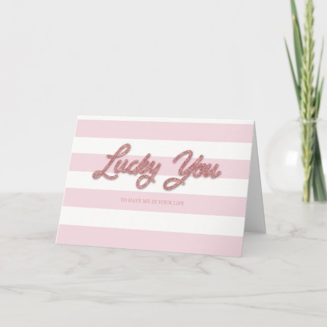 Carte Lucky You Valentines (Devant)