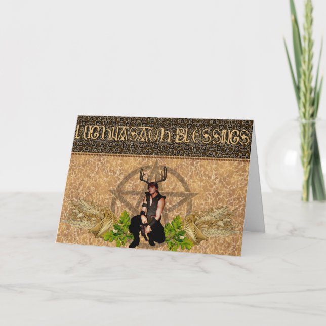 Carte Lughnasadh Bénédiction Sabbat Wiccan Salutation (Devant)