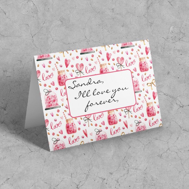 Carte Lui ou elle, Valentines Day Love Hearts (Créateur téléchargé)